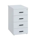 LKC 2 - 61 kontejner přístavný, 4-zásuvkový, deska 25 mm, centrální zámek, bílá